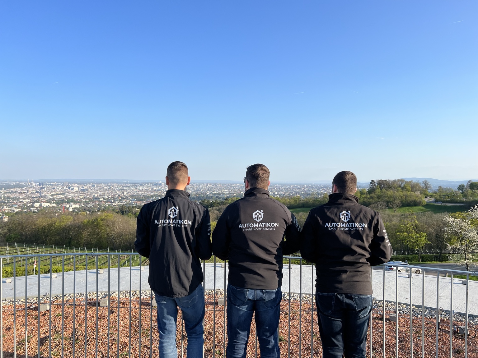 Automatikon team overlooking Vienna during early project work