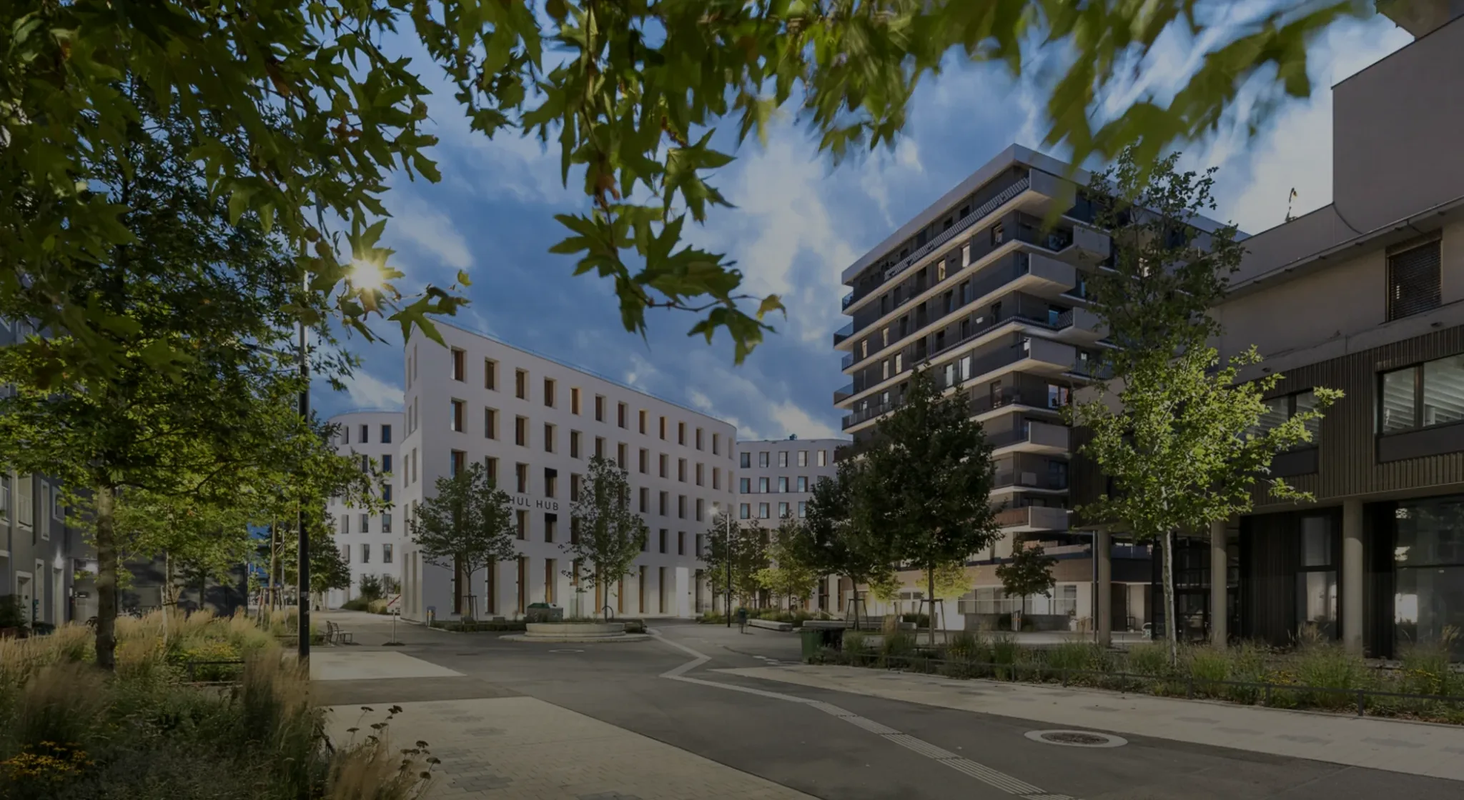 Architectural entrance scene